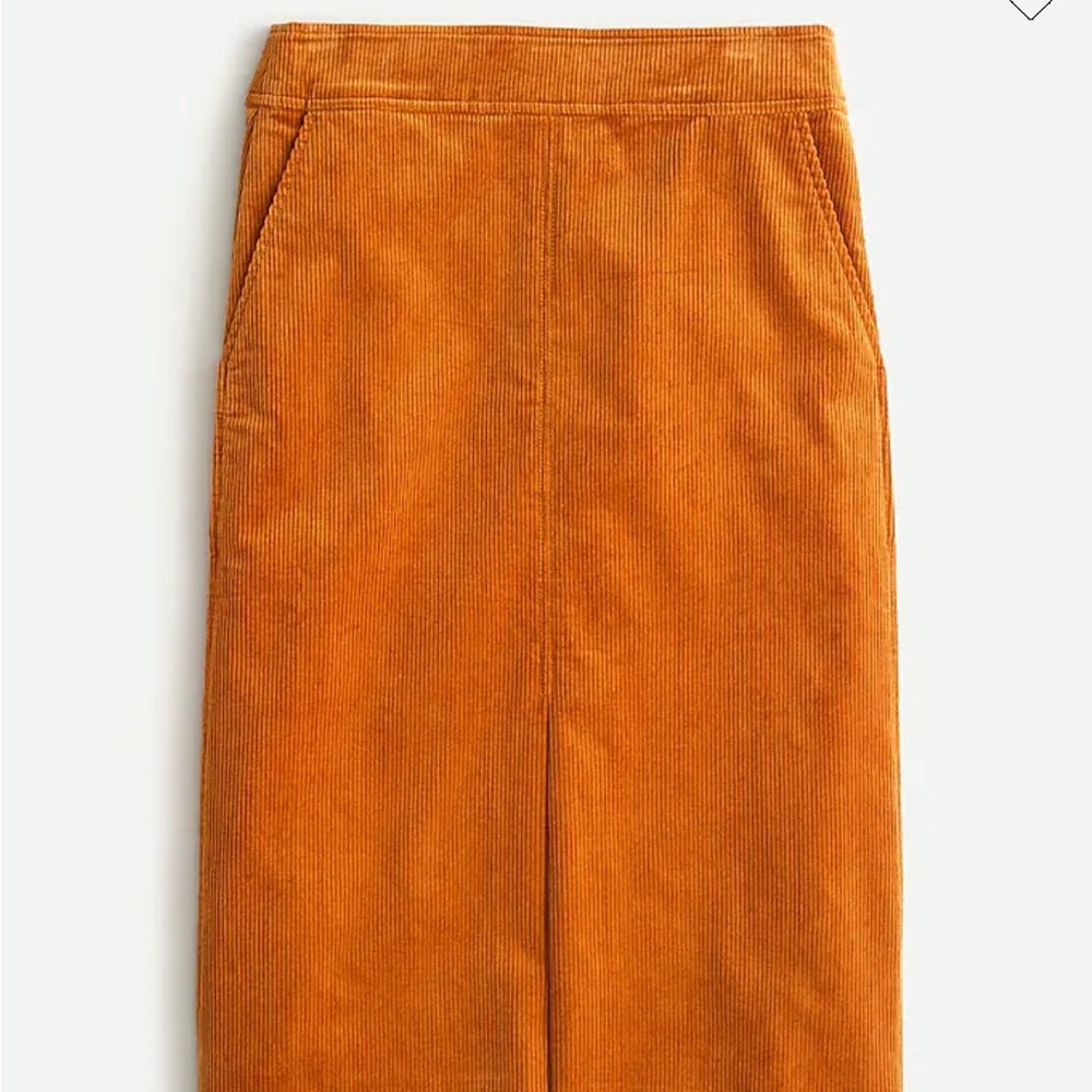Midi slit skirt in stretch corduroy size 4 NWT
